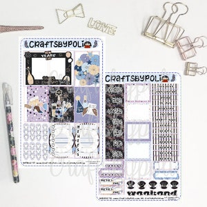 Kit de adesivos de ano novo | Hobonichi Weeks Primo A6 MiniKit PrintPression Weeks Kit de adesivos | Adesivo planejador de planejamento
