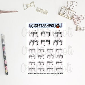 LCS31-40 Adhesivo de guión / Adhesivo funcional / Adhesivo escrito a mano / PlanPlanner Addict Planning Planner Adhesivo / Adhesivo de icono