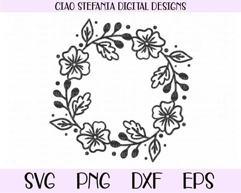 Download Floral Wreath SVG File Flower Wreath Cut file Wreath ...