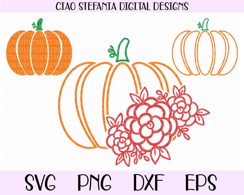 Download Pumpkin Svg Floral Pumpkin Fall Svg Pumpkin Clipart Etsy 3D SVG Files Ideas | SVG, Paper Crafts, SVG File