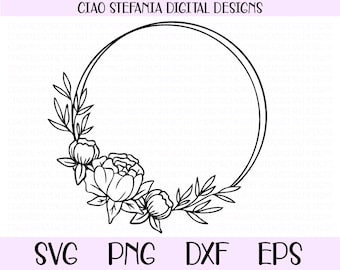 Floral Wreath / Svg Png Eps Dxf - Etsy