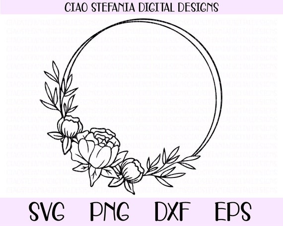 Flower Monogram Frame SVG File Monogram Frame Cut File -  Norway