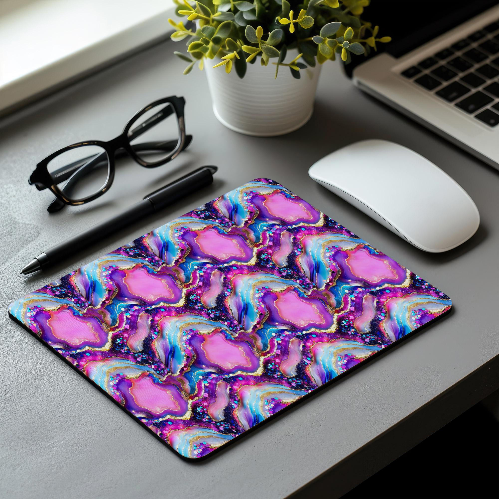 Pink Geode Pattern Pink Glitter Geode Seamless Pattern Digital Crystal Texture Galaxy ...