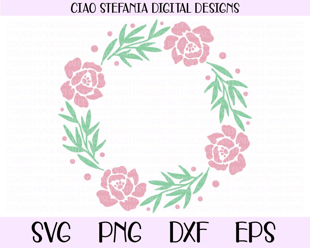 Free Free 316 Silhouette Flower Wreath Svg SVG PNG EPS DXF File