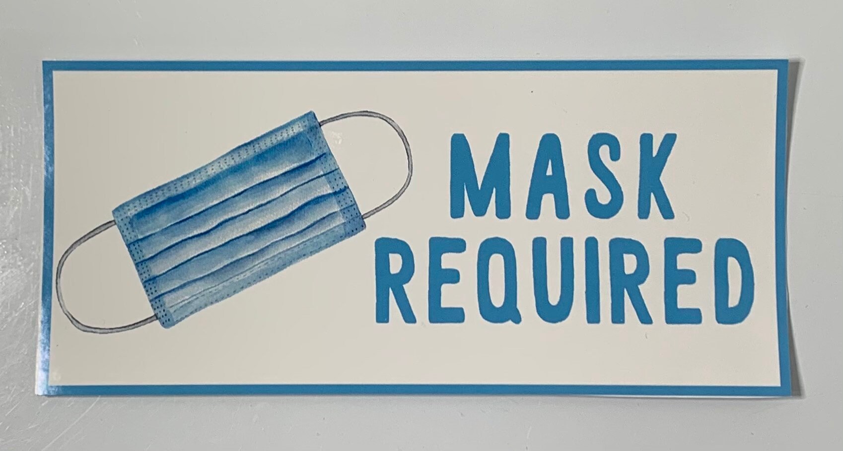 Wearing is Caring face mask required sticker covid sticker Etsy