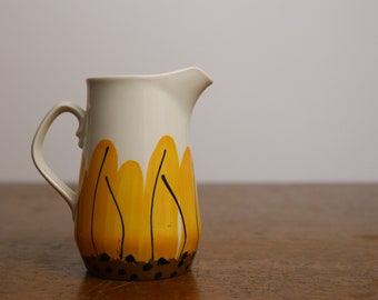 Vera Neumann 1970's Sunflower Porcelain Creamer - Made in Jamaica - Hand Painted