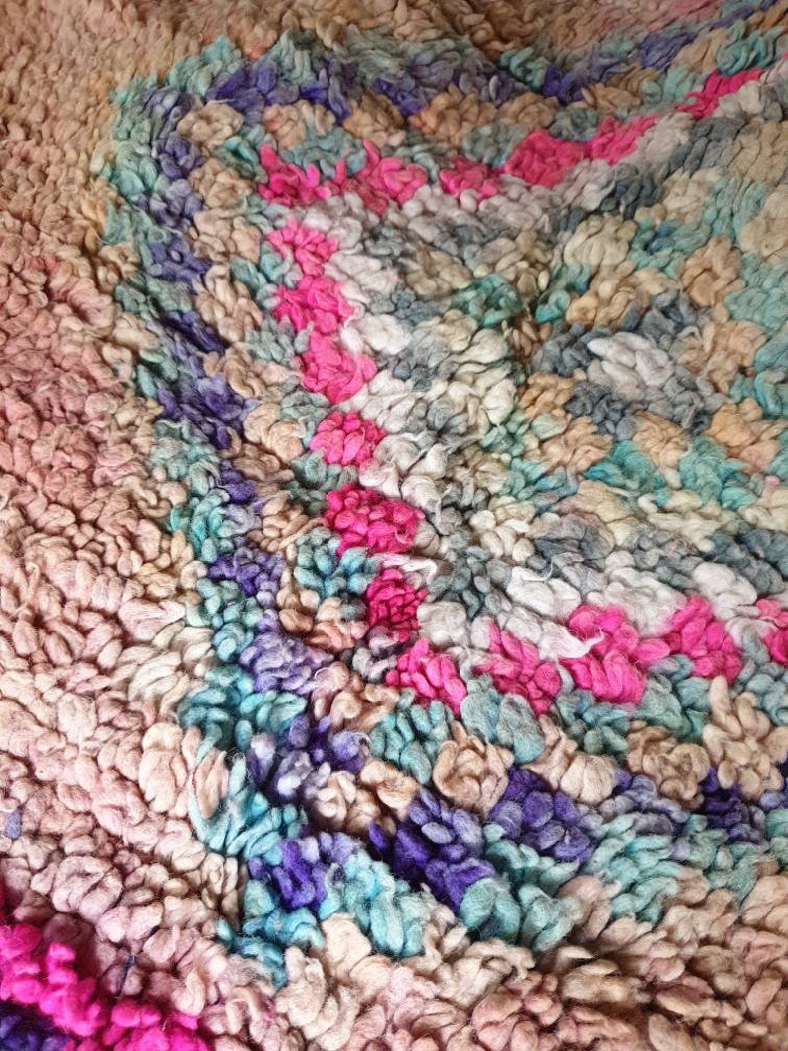 Pink Boujaad Accent Rug Large Pink Rug Rug Runner Long Etsy