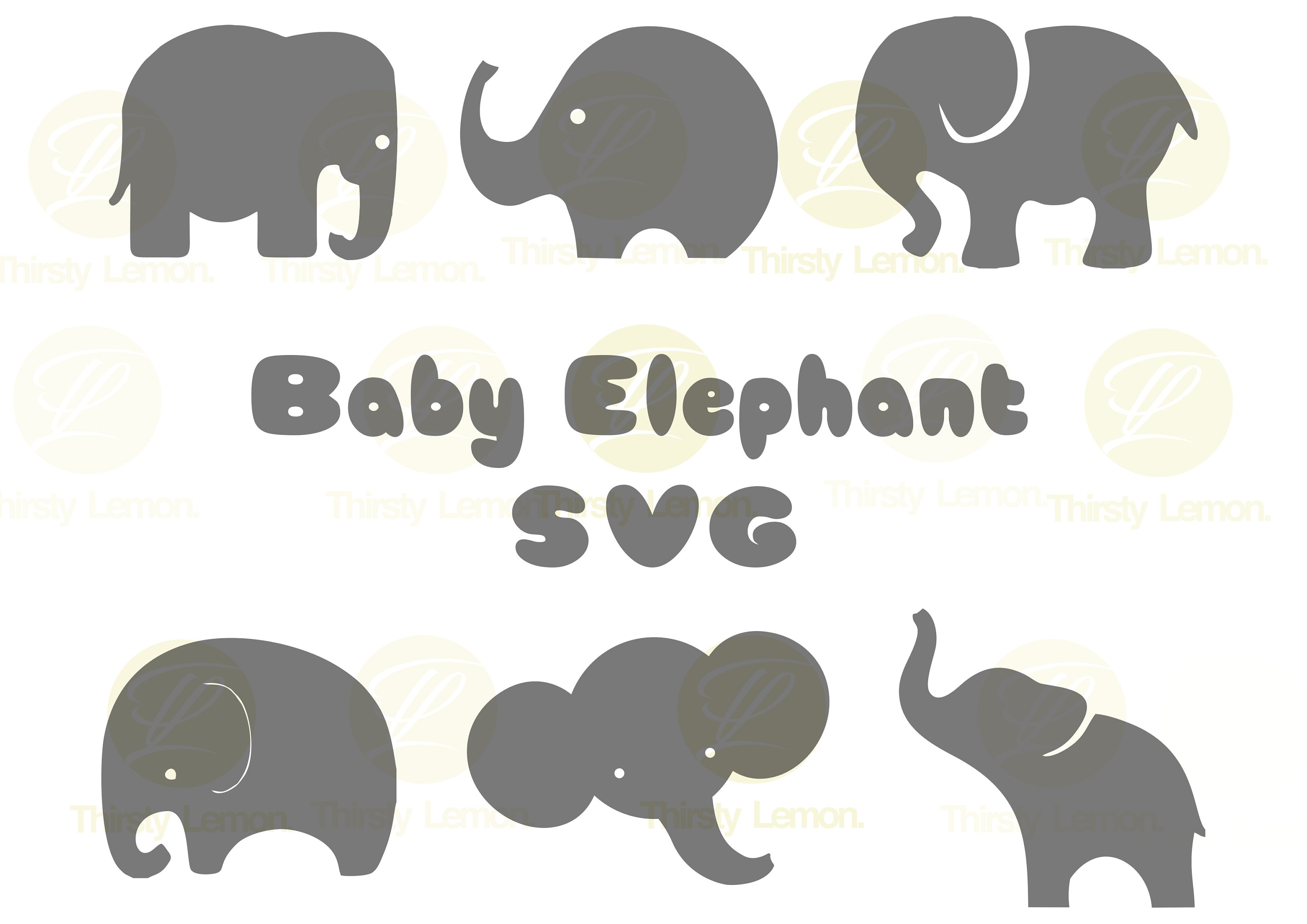 Download Cute Baby Elephant SVG Bundle Elephant SVG Baby Elephant | Etsy