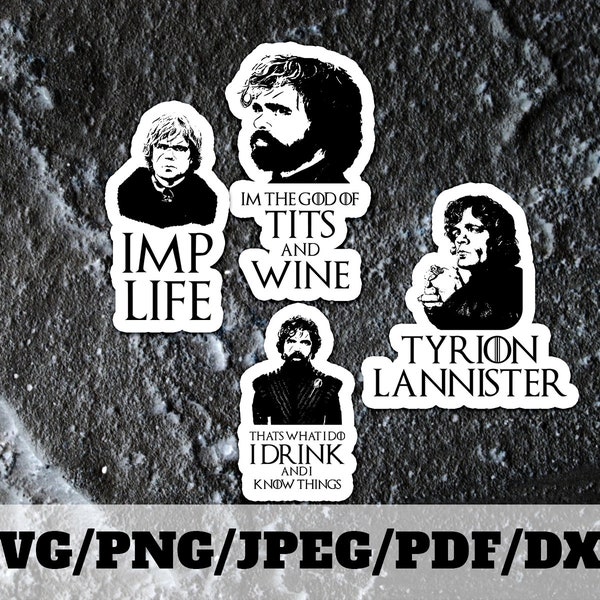 tyrion lannister SVG Bundle ,GOT Digital File ,Lannister clipart ,tyrion lannister ,cricut, printable ,decal , vector