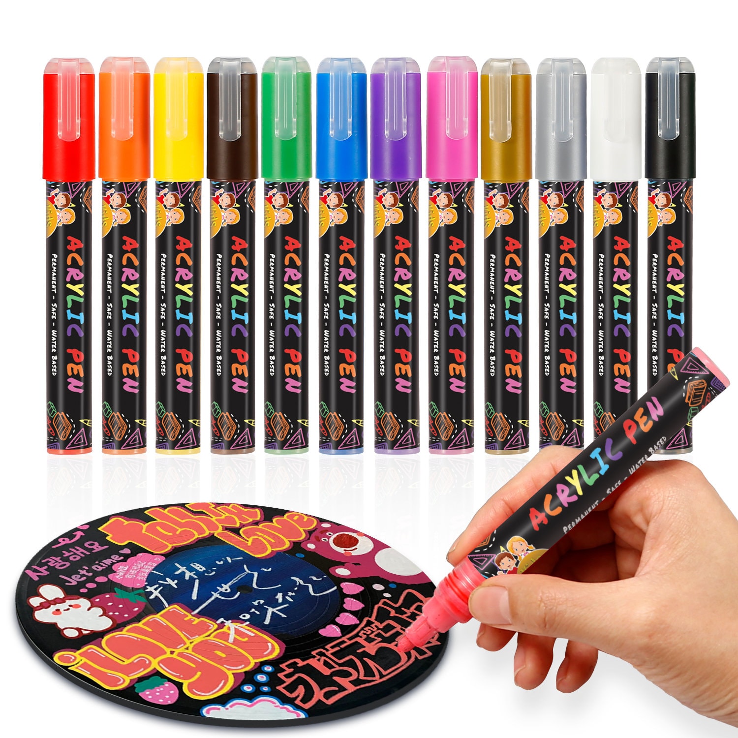 POSCA Medium PC-5M Art Paint Marker Pens Drawing Drafting Poster Coloring  Markers All Colours Fabric Metal Paper Terracotta Stone 