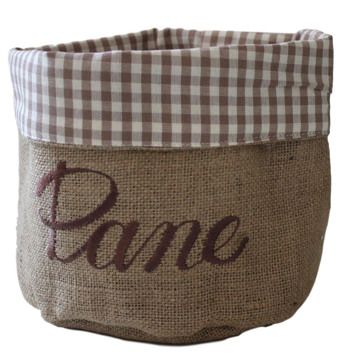 Italian bread basket jute and cotton. Original gift idea Etsy