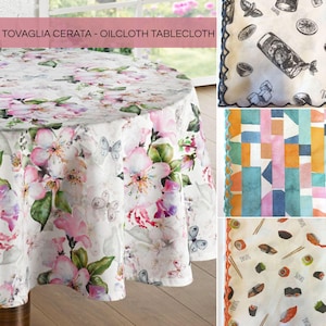 Oilcloth tablecloth, waterproof tablecloth, round, square, oval, rectangular, holiday tablecloth, outdoor tablecloth, custom tablecloth