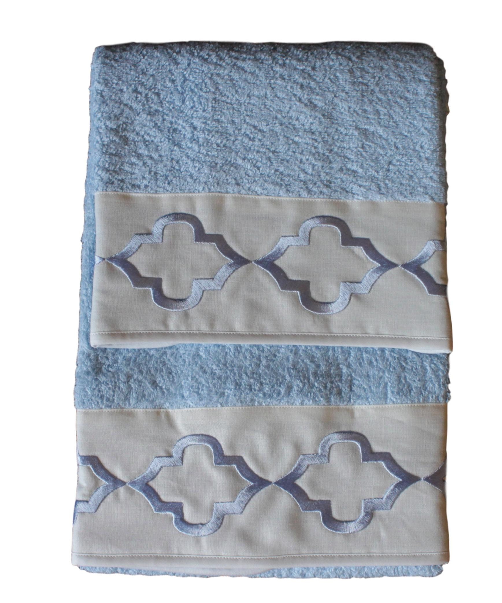 Decorative bathroom towel set modern embroidered bath towels. Etsy