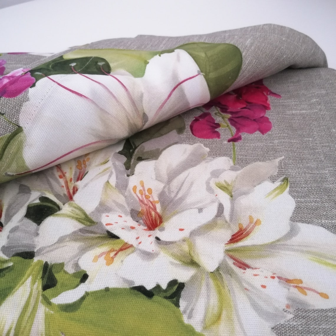 Italian tablecloth floral tablecloth 100 cotton rustic Etsy