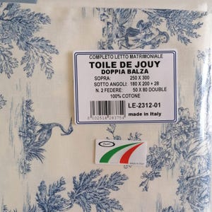 Ensemble Deux Pièces En Toile De Jouy - 100% Coton Piqué Vert D'eau, Taille 38 - Neuf Avec étiquettes