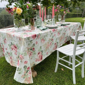 Cotton tablecloth in resistant 100% cotton. Round, oval, square, rectangular. Custom size. Spring, summer, colorful. Italian tablecloth