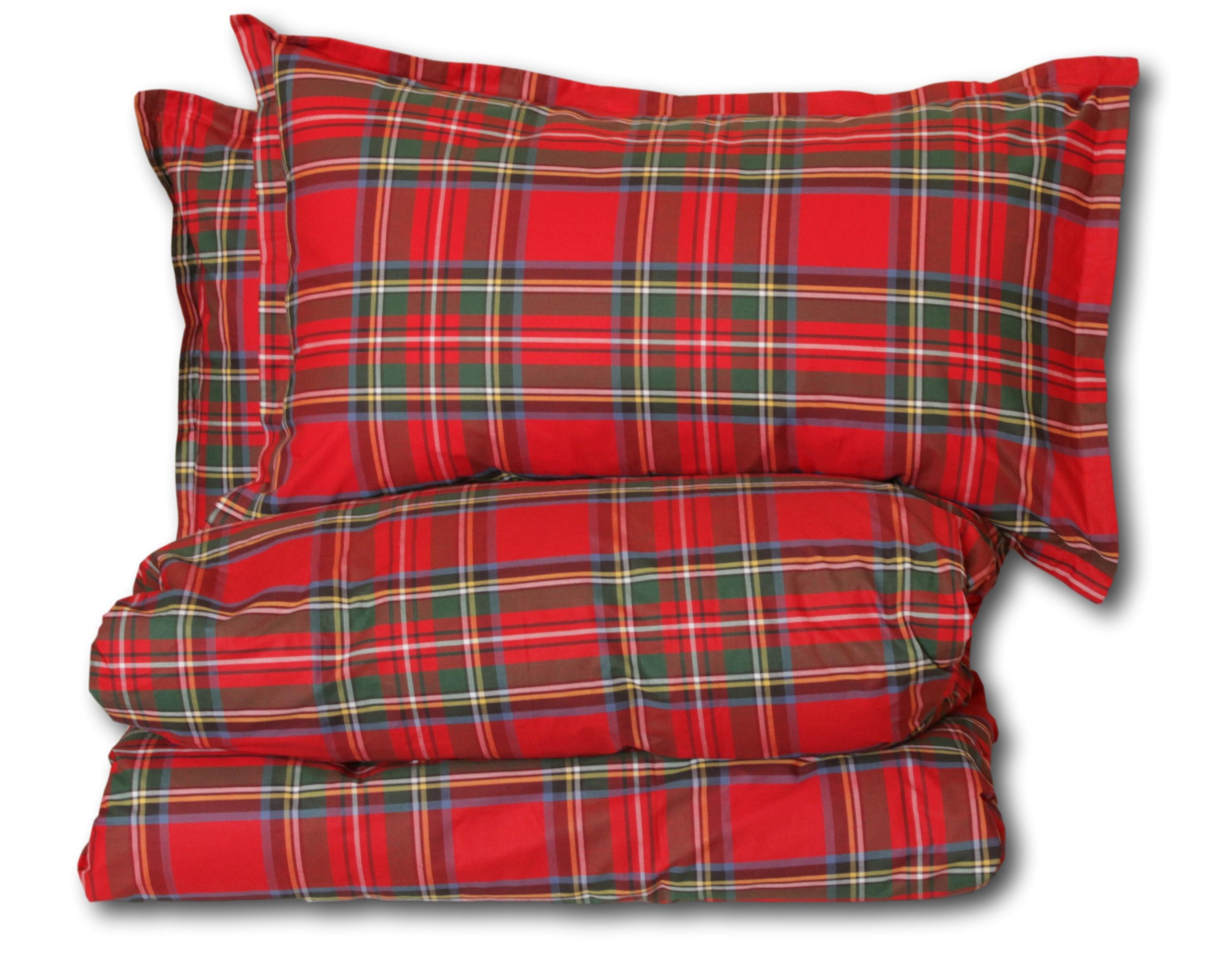 Tartan duvet cover cotton 100 with pillowcases. Tartan Etsy