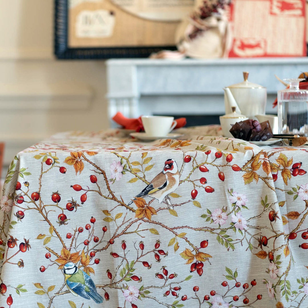 Italian Tablecloth Cotton, Colorful Strong Fabric. Tablecloth