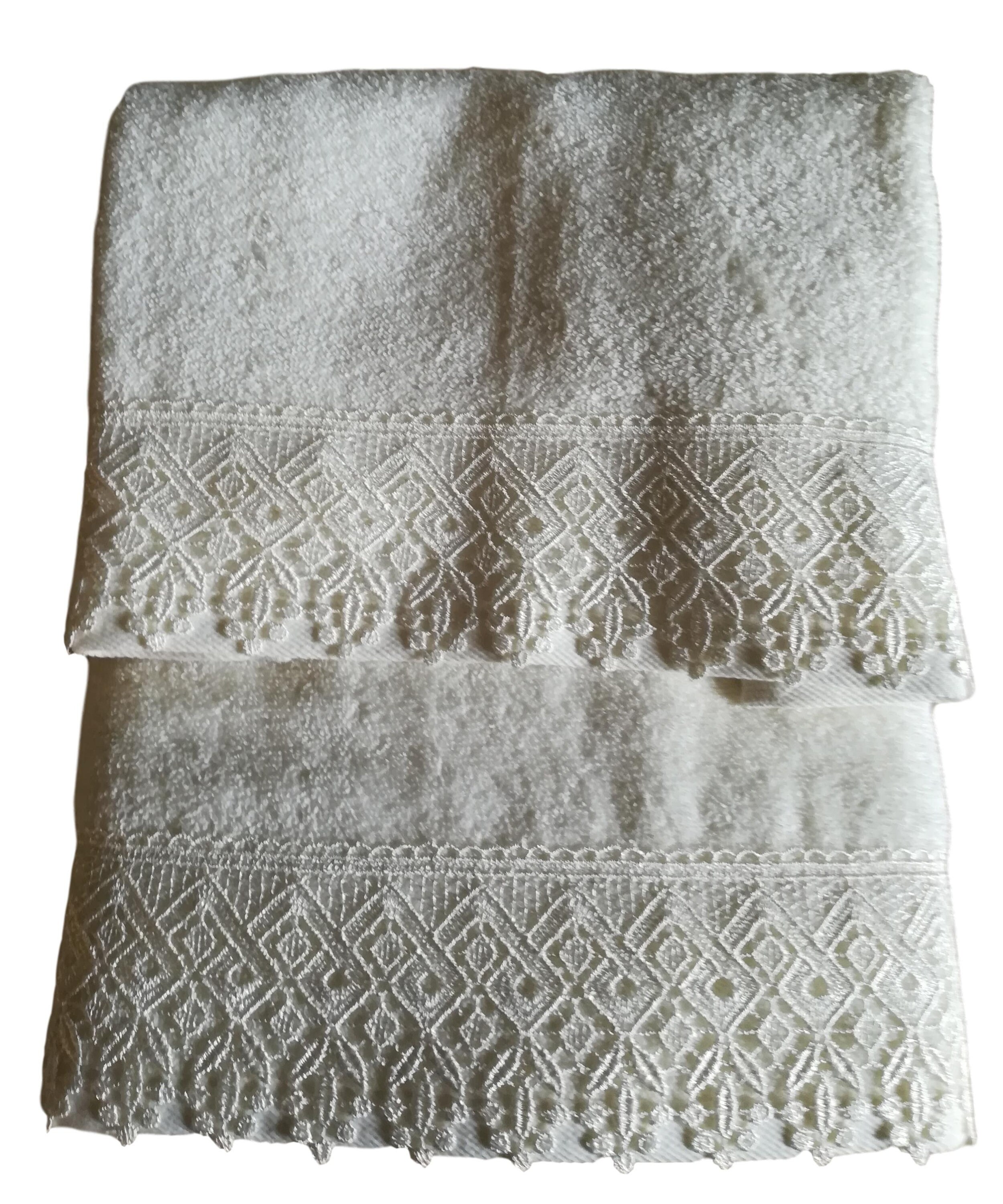 Lace towel set of 5 towels bath towel hand guest bath Etsy