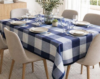Vichy cotton tablecloth. Checkered fabric. Trendy tablecloth. Vichy check. Gingham  tablecloth. Custom made. Made in Italy