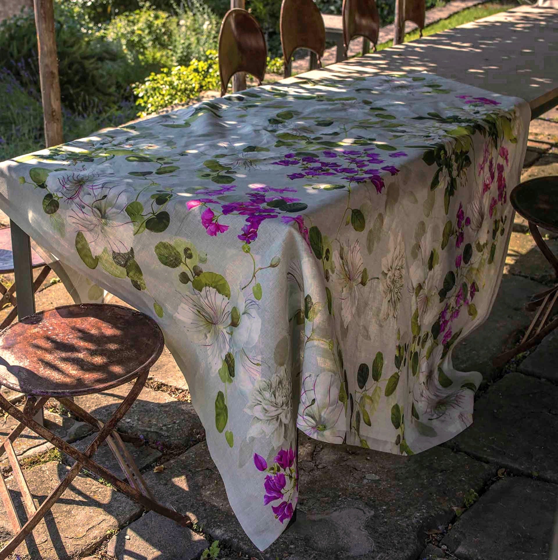 Details about   Monreale Tablecloth 100% Cotton Round Made in Italy 