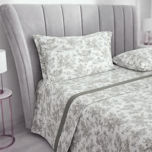 Completo lenzuola cotone. TOILE DE JOUY. Qualsiasi misura su richiesta. Prodotto artigianale. Made in Italy
