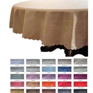 Tablecloth stain resistant, for round or oval table,no wrinkes,no iron, polyester tablecloth, party tablecloth. Gift idea.Italian tablecloth