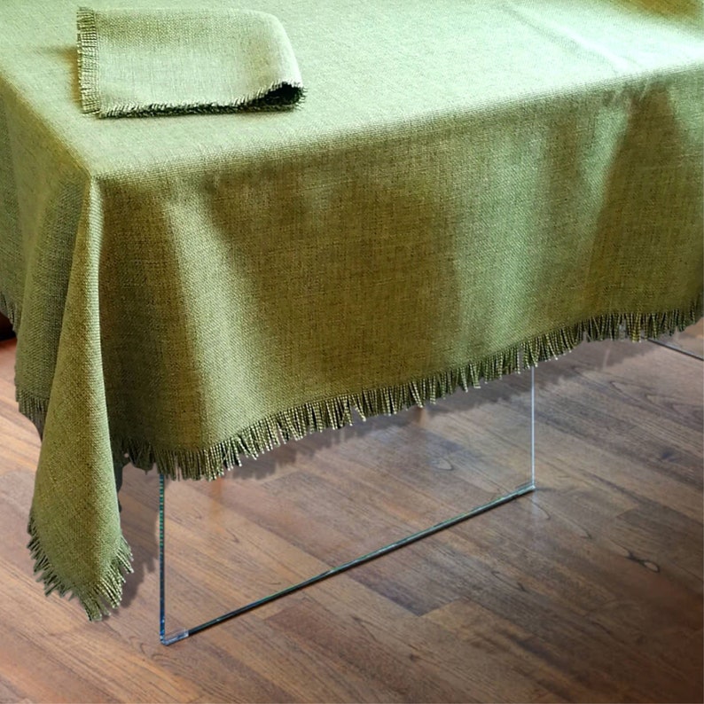 Tablecloth stain resistant. For round or oval or rectangular or square table. No wrinkes. No iron. Polyester tablecloth. Made in Italy image 3