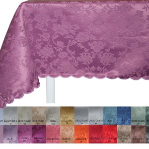 Nappe rectangulaire antitache, &quot;FLOREALE&quot;, nappe infroissable, nappe sur mesure, idée cadeau, nappe en polyester, Made in Italy