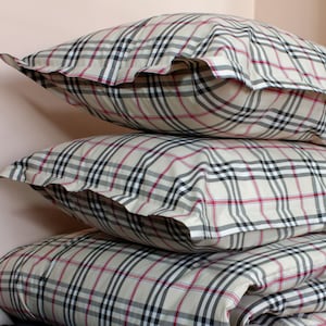 Tartan duvet cover cotton 100% with pillowcases. Custom size. Plaid duvet cover. Italian custom duvet cover. Tartan fabric. Made in Italy