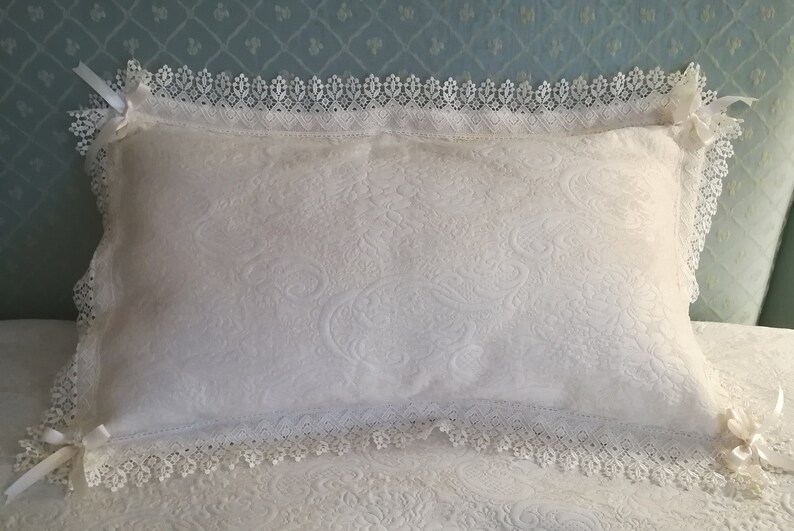 Euro Sham Cover Custom Size Pillow Covers 26x26 Pillow Cases Brocade Fabric And Lace Set Of Two Lace Pillow Sham Home Living Decorative Pillows Lifepharmafze Com