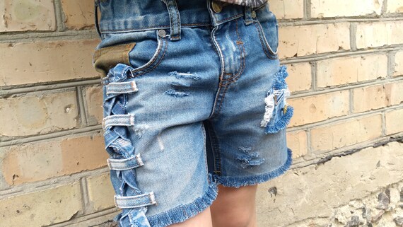 ripped denim shorts boys