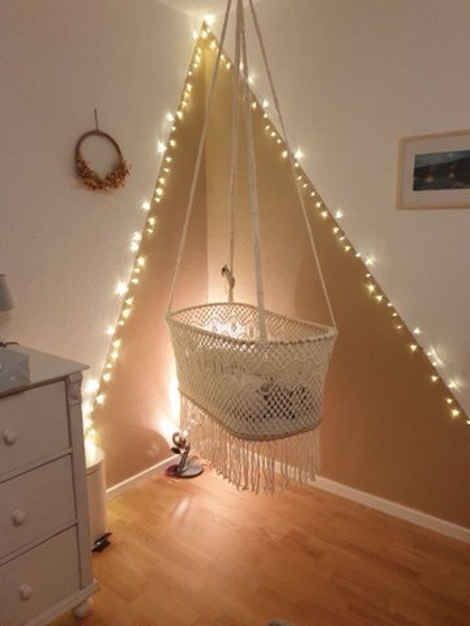 Handmade macrame hanging cradle baby cradle hanging cradle Etsy