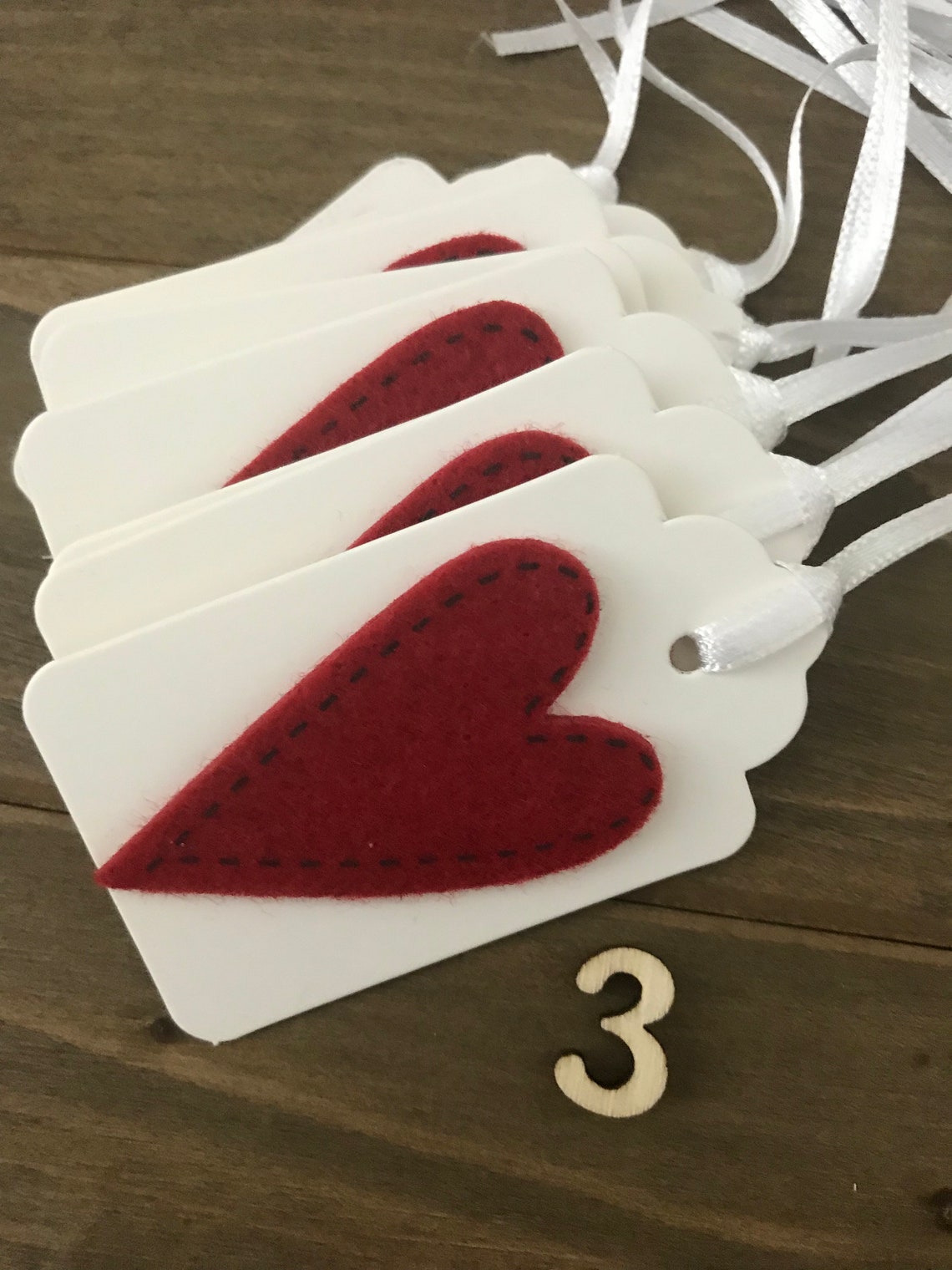 Set of Felt Heart Gift Tags Special Someone Gift Tag Etsy