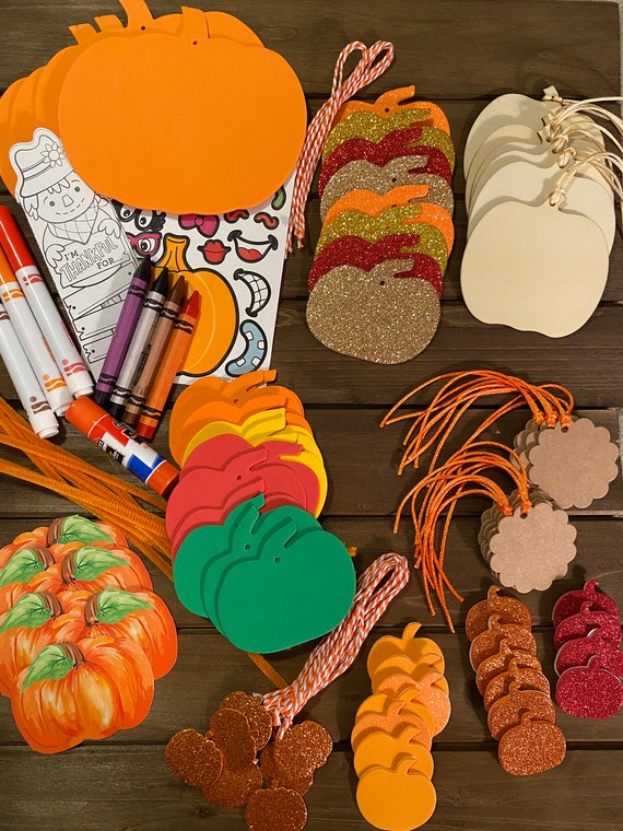 104 Pc Thanksgiving Day Craft Kit. Makes Gift Tags Ornaments Etsy