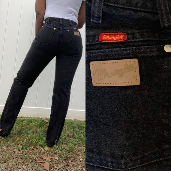 Vintage Wrangler Highwaisted Faded Black Mom Jeans