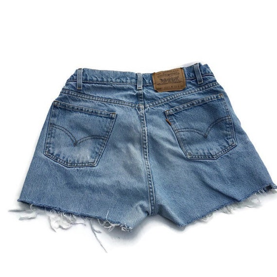 high waist jeans shorts levis