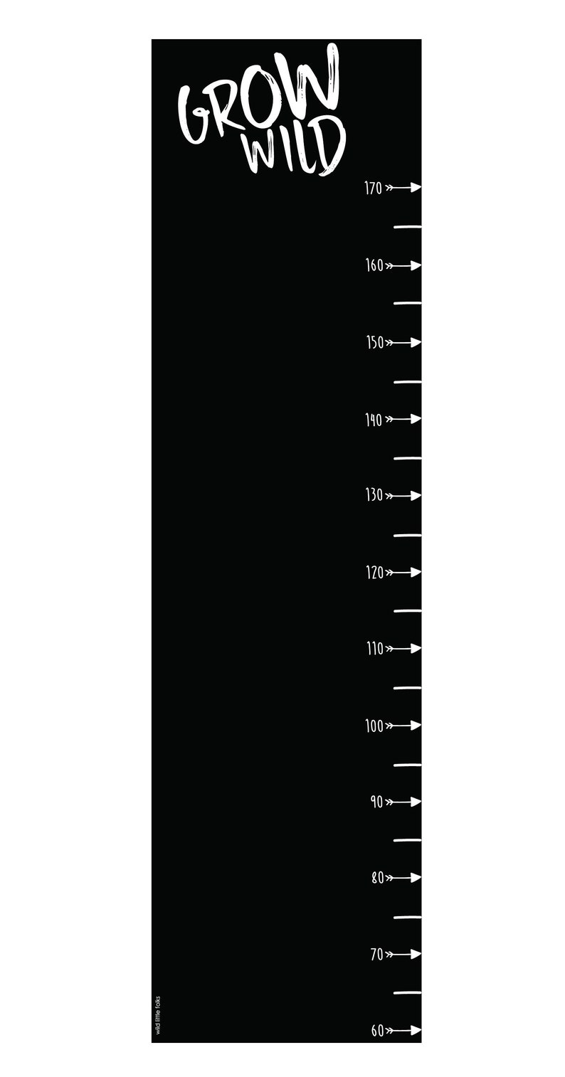Chalkboard growth chart Growth chart for kids Grow wild Etsy