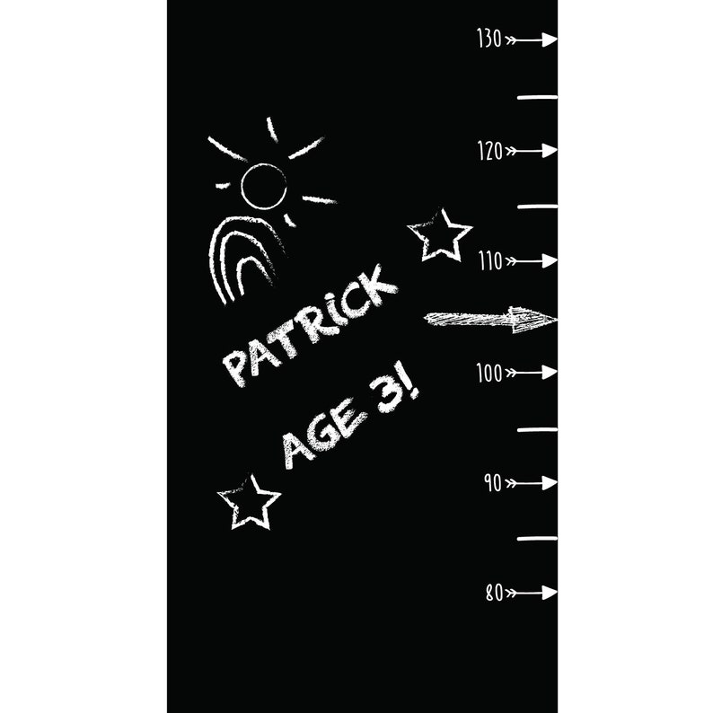 Chalkboard growth chart Growth chart for kids Grow wild Etsy