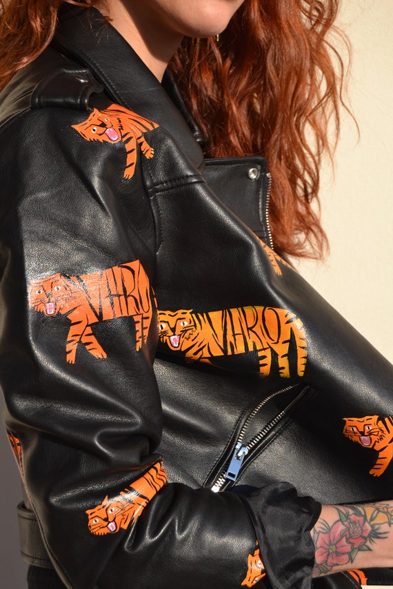 giacca faux leather jacket