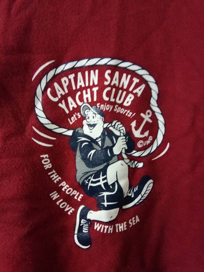 Rare!! Captain Santa Yatch Club Hoodie