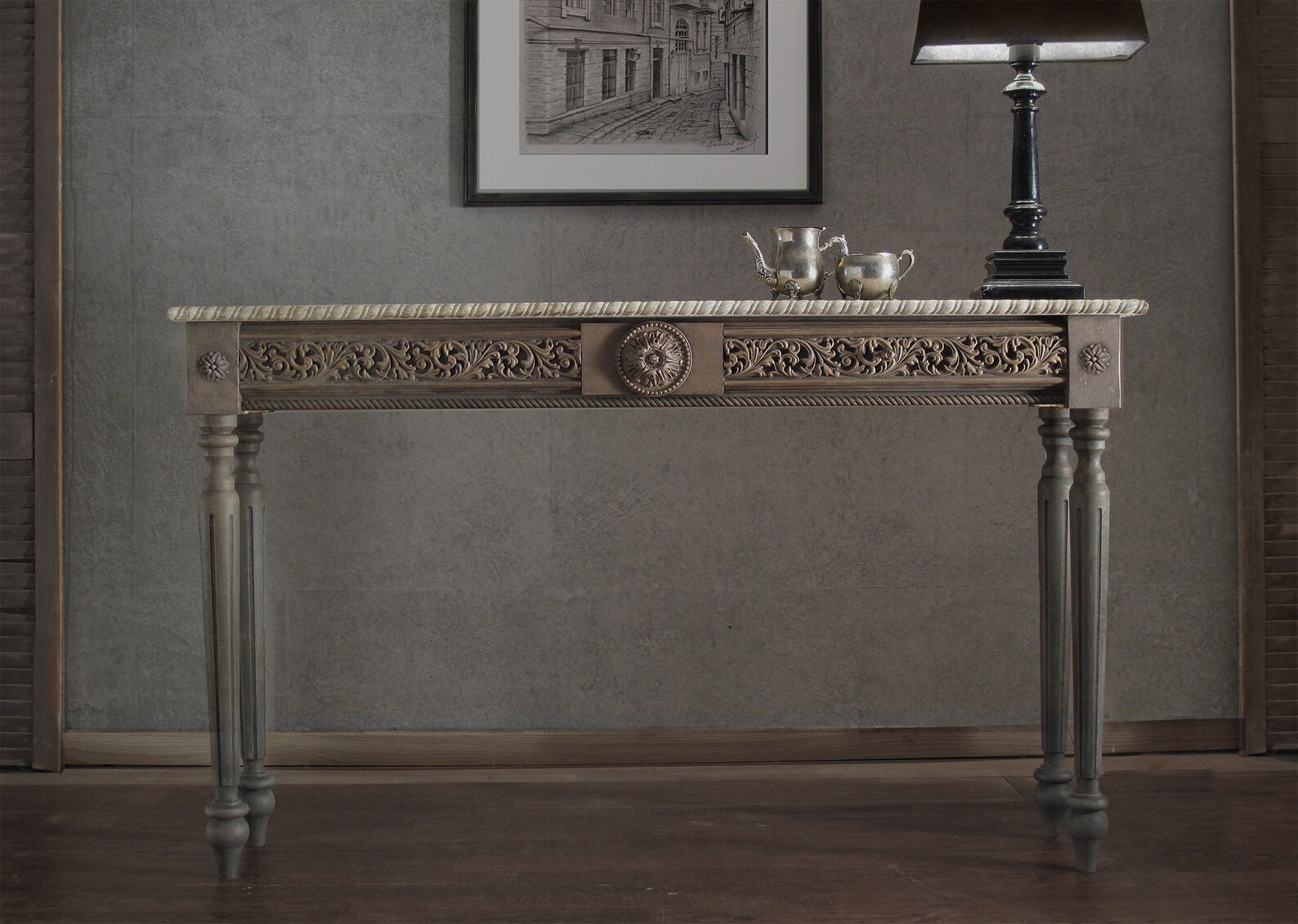 Light Brown Console Table Furniture Console Table Shabby Etsy