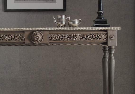 Brown Console Table Furniture Console Table Shabby Chic Etsy