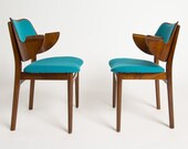 A Pair of Hans Olsen Shell Chairs For Bramin Mobler, Danish 1950 s Mid Century Armchair Danish Design