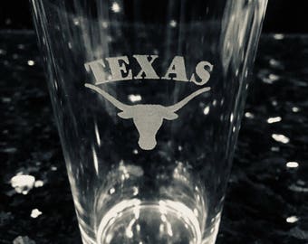 Custom Etched Pub Glass, Custom Etched Pint Glass, Sandblasted Glass, Personalized Glasses