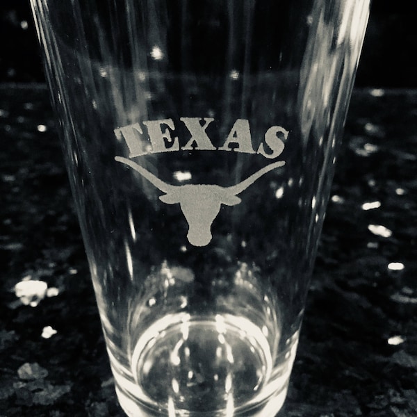 Custom Etched Pub Glass, Custom Etched Pint Glass, Sandblasted Glass, Personalized Glasses