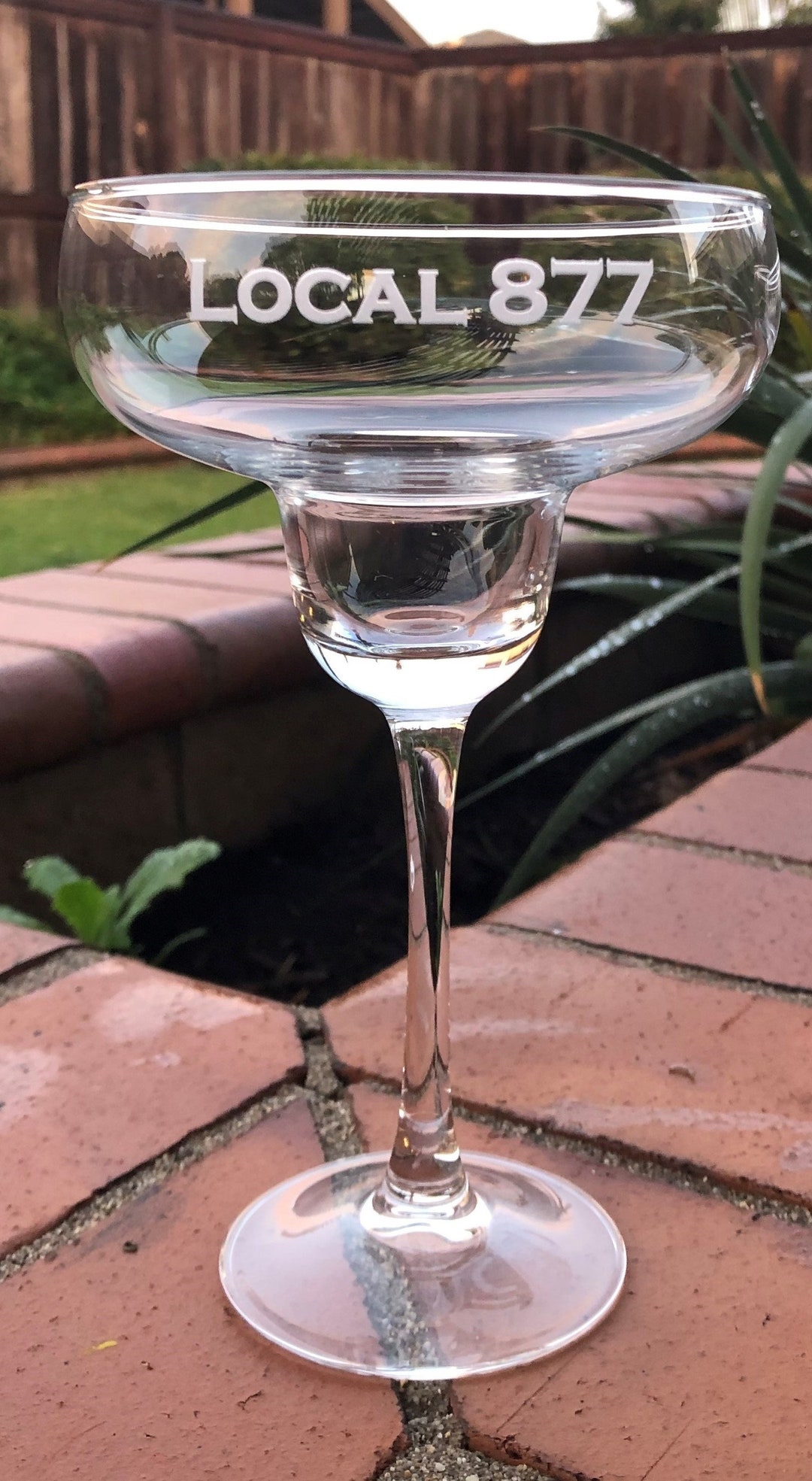 Custom Etched Margarita Glass, Sandblasted Glass, Personalized Glass