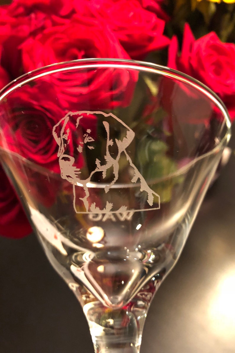 Custom Etched Martini Glass, Sandblasted Glass, Personalized Gla Custom Etched Martini Glass, Sandblasted Glass, Personalized Gla