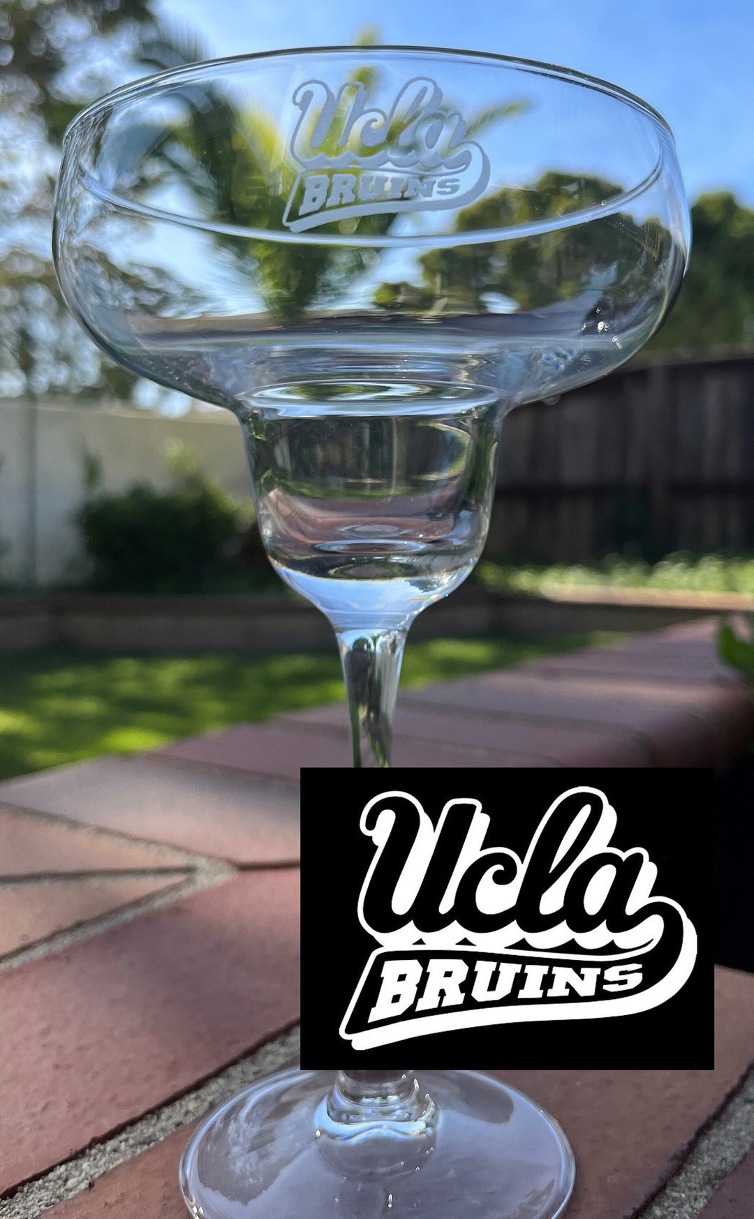 Custom Etched Margarita Glass, Sandblasted Glass, Personalized, Wedding
