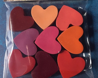 Heart crayons set of 9